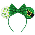 Customs Saint Patrick Day Fancy Shamrock Headbands and Clover Lucky Irish Mouse Headpieces for Holiday Party Costume Decorations