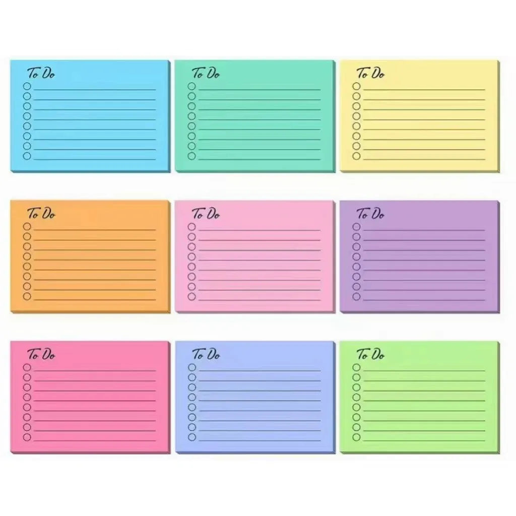 Multi Colored Sticky Notes for Student Offices with Strong Stickiness Creative Plan Notebook Customization logo