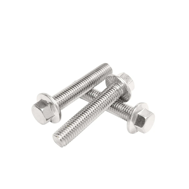 304 Stainless Steel Flange Bolt GB5787 Grade A2-70/A4-80 Anti Slip Toothed Outer Hexagon Gasket Bolt Finish Plain Sunpoint