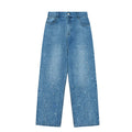 Custom Streetstyle Denim Full Rhinestone Designer Decoration Straight Leg Denim Baggy Jeans Diamond Men's Jeans