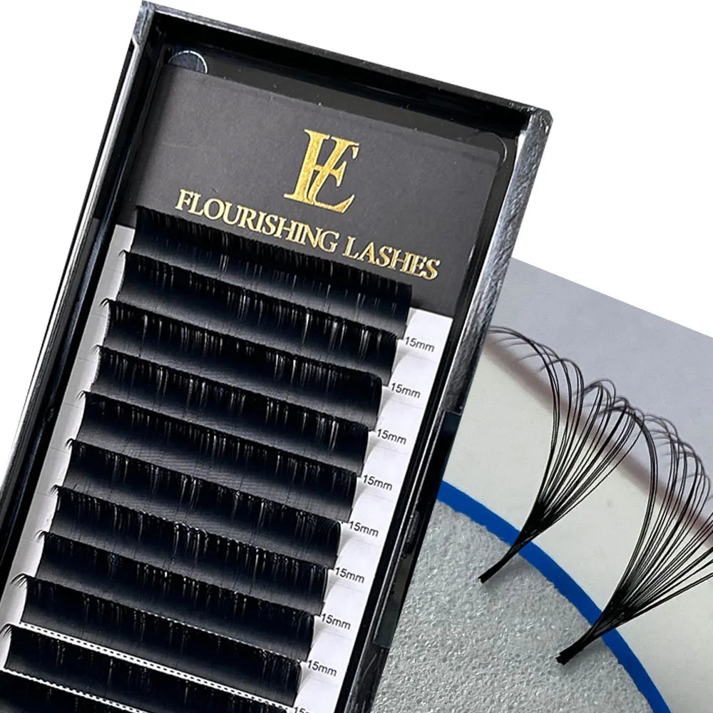 Wholesale Mega Volume Lash Extension Trays 0.07 0.03 .05mm Individual Cashmere Eyelash Extensions