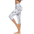 YWKL-8036 New Arrival Women Leisure Yoga Pants Pocket Capris Printed Yoga Leggings Leisure Fitness Customize logo Legging