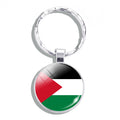 Palestinian Flag Glass Dome Jewelry Keychain Bracelet Earring Necklace Brooch Stylish Metal Accessories Gifts