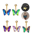 Gaby Custom Wholesale 316l Stainless Steel Navel Ring Cute butterfly Belly Button Bars Piercing Umbigo De Ombligo Jewelry Bulk