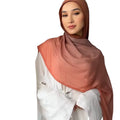 2025 Wholesale Lightweight Cotton Modal Plain Shawl for Muslim Women Customizable Double Stitched Viscose Scarf Double Edge for