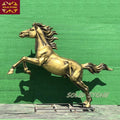 Custom Life Size Fiberglass Resin Animal Running Horse Sculpture