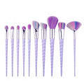 10pcs/set Makeup Brushes With Colorful Bristles Handles Fantasy Makeup Brush Set Foundation Eyeshadow Brush Kit