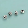 Sterling Silver Fish Spacer Beads Antique Silver 2 Sided Beads Accessories Jewelry Making Diy Jewelry