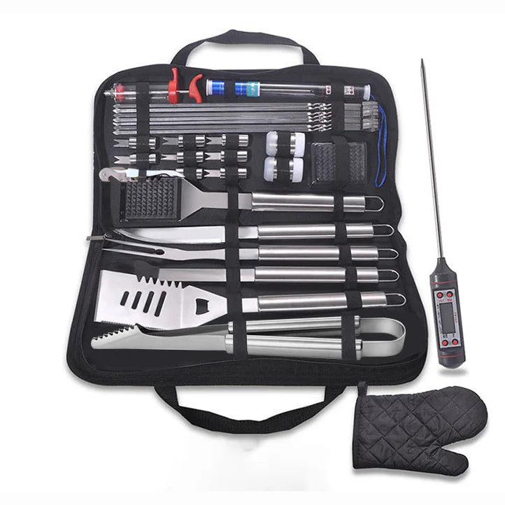 30pcs Stainless Steel BBQ Grill Tools Metal Tool Sets for Barbecue Barbecue Accessories