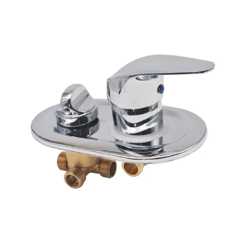 GOGO Conjoined Shower Room Faucet Water Mixing Valve Old-fashioned Bathroom Cold Hot Shower Switch Thickened Copper Tap Valve