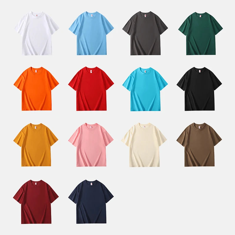 CARE Heavy Weight 200Gsm Printed Logo Oversized Short Sleeve Plain Casual Style 100% Cotton Men's T-Shirt