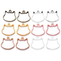 100pcs/bag Alloy Frame Pendants Hollow Metal Cat Head Charms DIY Necklace Earrings Bracelet Jewelry Accessories 15*14mm D9326