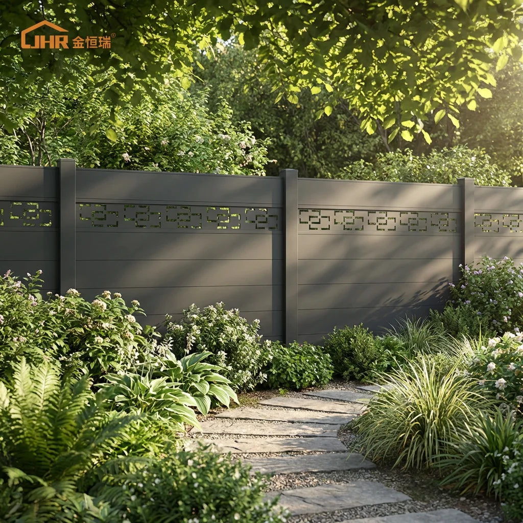 JHR Low Maintenance Front Yard Slatted Fencing Designs Simple Boundary Wall Fencing Gate