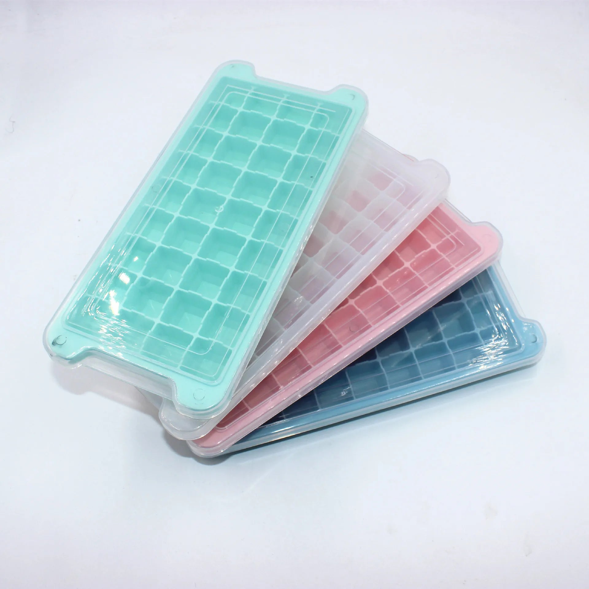 Wholesale 36 Grid Square Quick Freezer Silicone Ice Cube Tray Reusable Ice Cube Mold Ice Trays With Lid