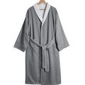 100% Microfiber Bathrobe Lined in Terry /polyester Soft Plush Luxury Hotel Spa Bath Robe Custom Double Layer Microfiber Bathrobe