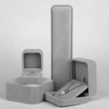 Grey Colorful Flannel Jewelry Ring Bracelets Necklace Pendants Earrings Packing Box Cheaper Small Moq Velvet Packaging Box
