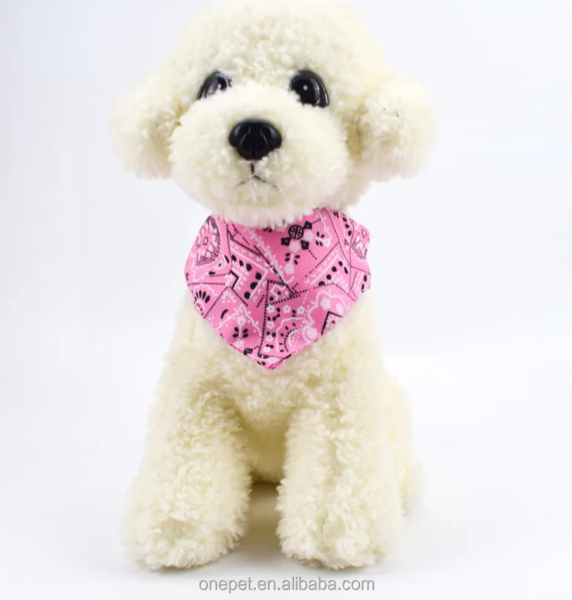 Hot Selling Other Pet Accessories Decoration Dog Drool Scarf Printed Dog Bibs Bandanas