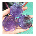 Wholesale Hand Carved healing stones Natural purple amethyst Quartz crystals crafts Flower for buyer