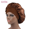 Wholesale Fast Shipping Wide Brim Bonnets Colors Satin Silk Round Single Layer Hair Band Bonnet