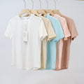 Women's Summer Fitness T-Shirt Short Sleeve Loose & Breathable Quick Dry Printed Sportswear Made of Spandex for Adults