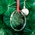 Wholesale Christmas Ornaments Glass Decoration Custom Blank 3d Laser K9 Crystal Oval Pendant Xmas Tree Decoration MegaBDM