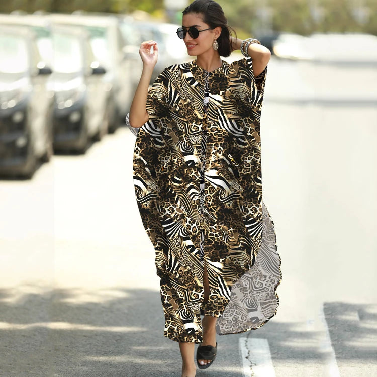 New Arrivals Leopard Dot Zebra Pattern Summer Beautiful Long Skirt for Women Kaftan