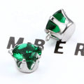 Stainless Steel Base with Green Diamond Pendants Charms for Jewelry Necklace Making Findings & Components