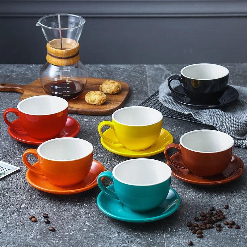 Ceramic Coffee  Wholesale Handmade Porcelain Coffee Ceramic Cup with Saucer