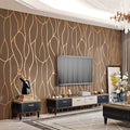 Modern 3D Non Woven Wallpaper Home Decor Living Room Bedroom Background Stripes Paper Rolls Wholesale Wall Coating MegaBDM
