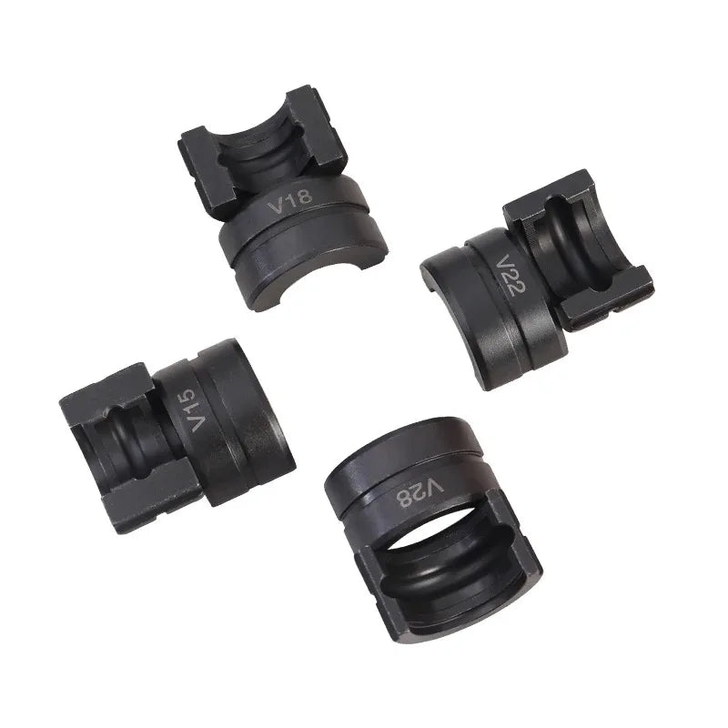 GLAM Compact V-Type Electric Hydraulic Copper Tube Crimping Dies 15 18 22 28mm Alloy Steel Fitting HVAC Pro Press PlumingTools