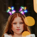 Customizable Led Neon Star Shape Headband for Kids Party Toys with Multicolored Light-Up Effect