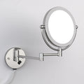 2023 Top Seller Vanity LED Lighted Wall-Mounted Round Cosmetic Mirror with 10X/5X/1X Magnification Dual-Sided Chrome Finish