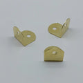 Heavy Duty Iron 14x14mm Universal Brass-plated L-Shaped Triangle Right Angle Bracket for Picture Wood Frame Fastener