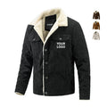 Men's Casual Design Warm Bulk Wholesale Stylish Black Blank Custom Winter Men Corduroy Jacket