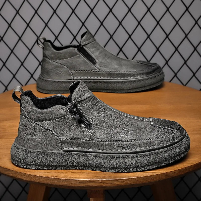 MB82 Men's British Retro-Style Boots Non-Slip Durable and Comfortable Leather Work Boots New Autumn 2026 Men's Casual Boots