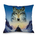 Geometric Pattern Cushion Cover Wolf Bird Soft Throw Pillow Cover Decorative Sofa Pillow Case