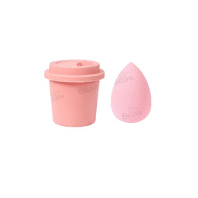 Wholesale Private Label Powder Puff Blending Blender Makeup Sponge With Coffee Cup Holder Makeup Sponge Packaging Box