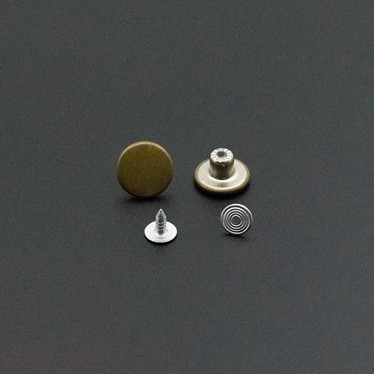 Manufactory 15mm 17mm Brass Material Flat Shape Jean Buttons