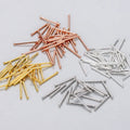 Tiny Stick Earrings with Ball End S999 Silver Stick Ear Posts Silver Plain Sticks Ear Stud Earring Component