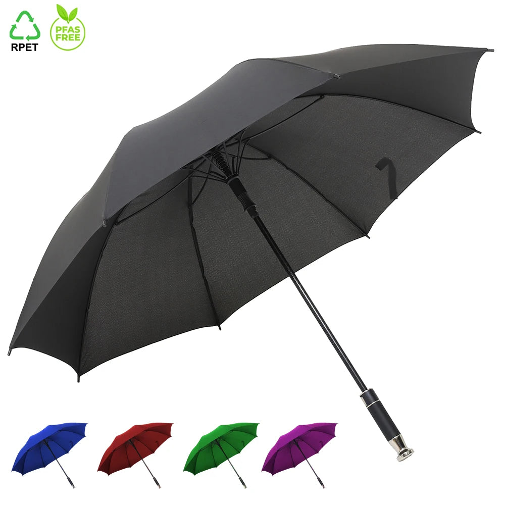 Ovida Custom Printed Promotional Windproof Umbrella 30 Inch Fiberglass Customized Straight Golf Umbrella with Your Logo