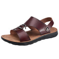Men's Platform Sandals Summer Beach Shoes Outdoor Leisure Non Slip Soft Sole Two Wear