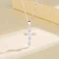 925 PENDANT Sterling Silver Thin Chain Cross Leaf Jewellery Choker Simple Pendant Mother Necklaces Silver