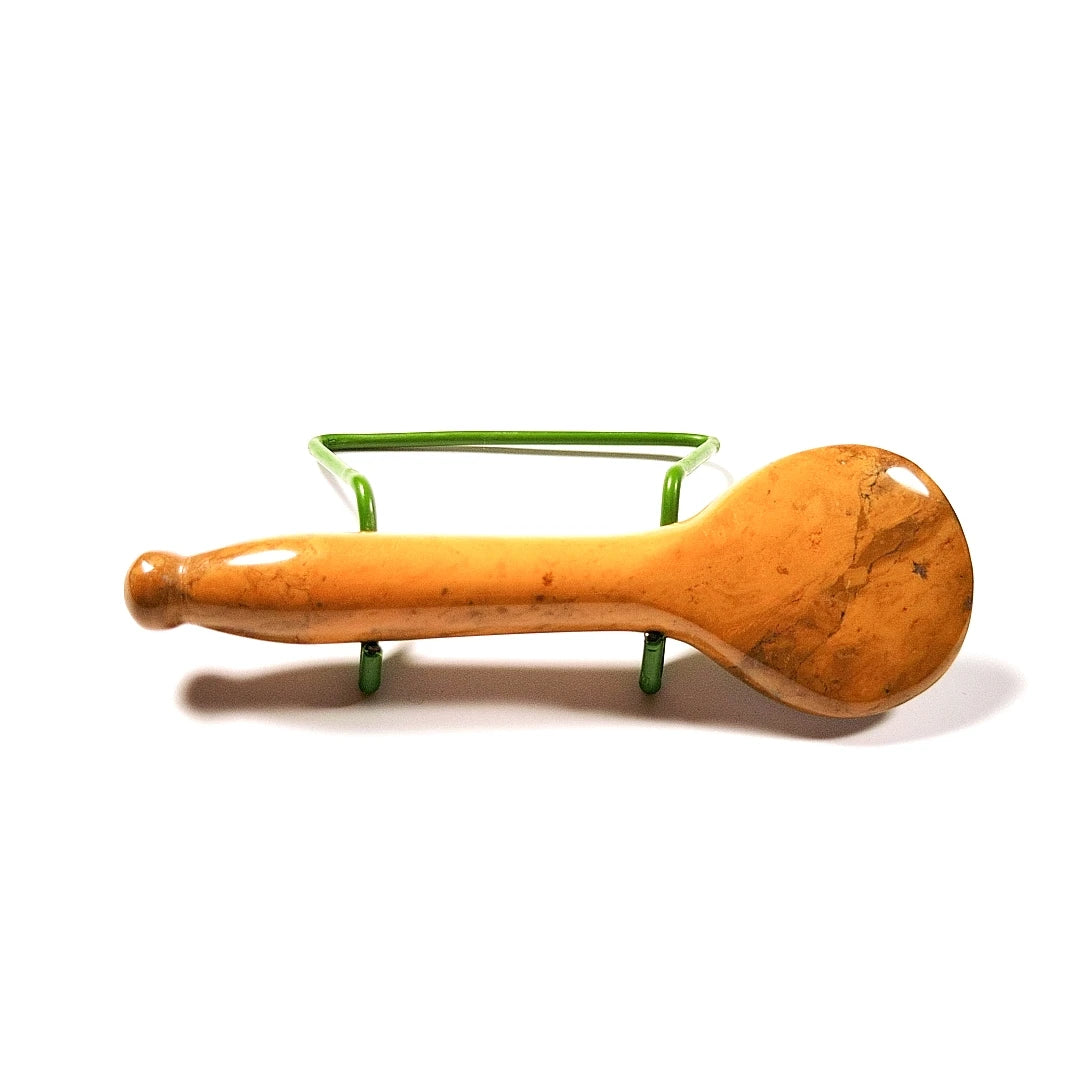 HY Good quality well designed spoon mookaite jasper jade body gua sha board massage tool
