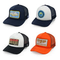 Classic Luxury Fashion Outdoor 5 Panel Foam Scratch Resistant Custom Woven Patch Logo Denim/Canvas Mesh Trucker Hats