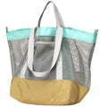 Women's Tote Bag New Design Large Capacity Portable Nylon Shoulder Bag Open PVC Solid Color Outdoor Travel Beach Storage Mesh