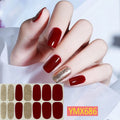 Art Supplier Nail Wraps 100% Nail Polish Unique Design Adhesive Strips Real Nail Polish Wraps Glitter for Beautiful Girl