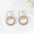 2025 Crystal wholesale bright natural moissanite  diamond hoop earrings crystal rhinestone hoop earrings