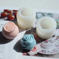Valentine's Day 3D Soy Wax Candle Silicone Mold Rose Scented Home Decor with Aromatherapy for Cake Decoration Cake Tools