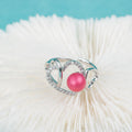 R030572 DIY 6-8mm Natural Freshwater Pearl Ring Accessory 925 Sterling Silver Adjustable Size Engagement Jewelry Ring for Women