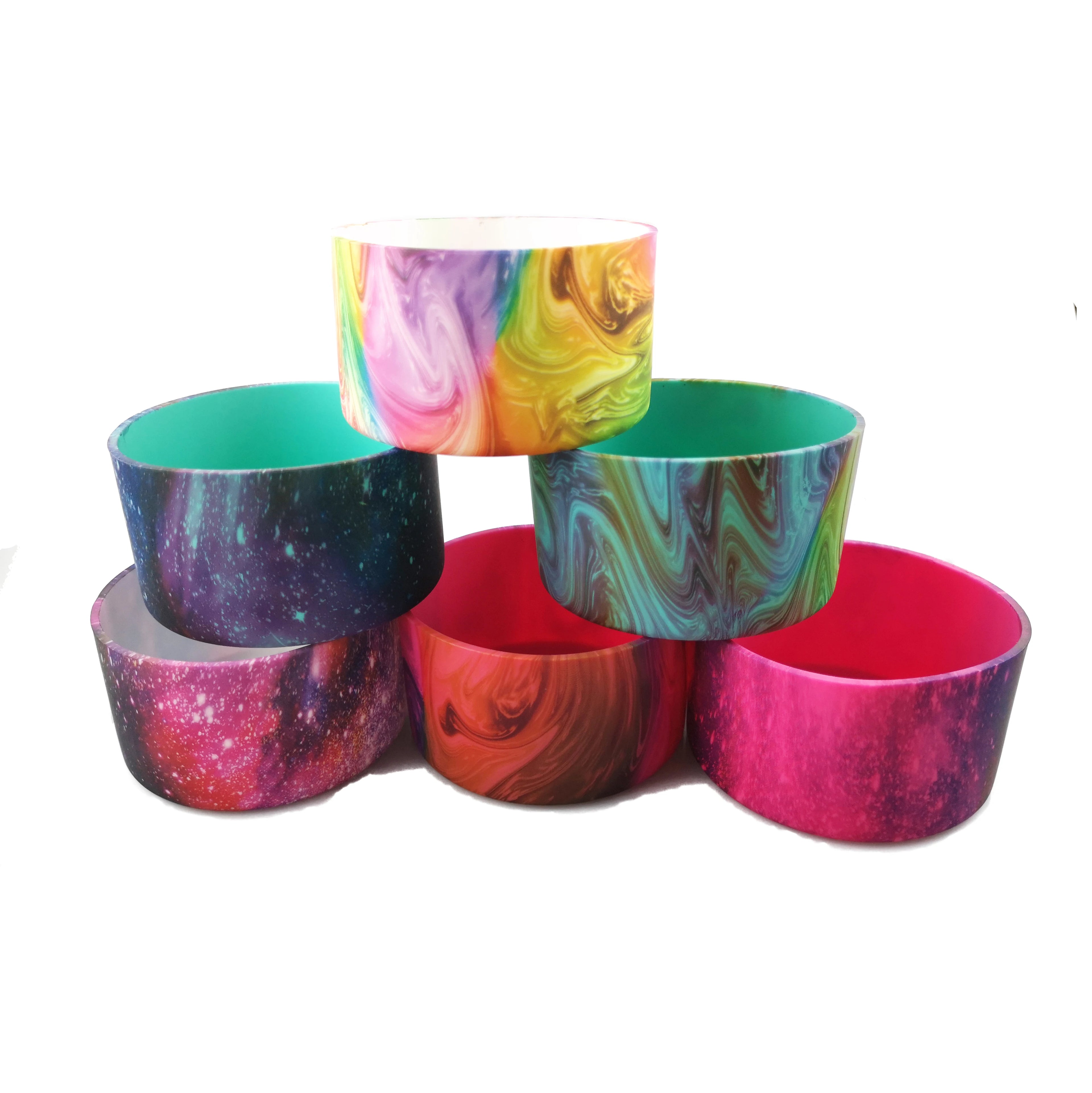 BPA Free Silicone Boot Sleeves Anti-slip Cover Protective Sleeve Pet Water Feeding Bowl Silicone Bottle Sleeve